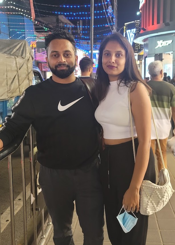 Our first dance at a club in Bengaluru, Karnataka, India.