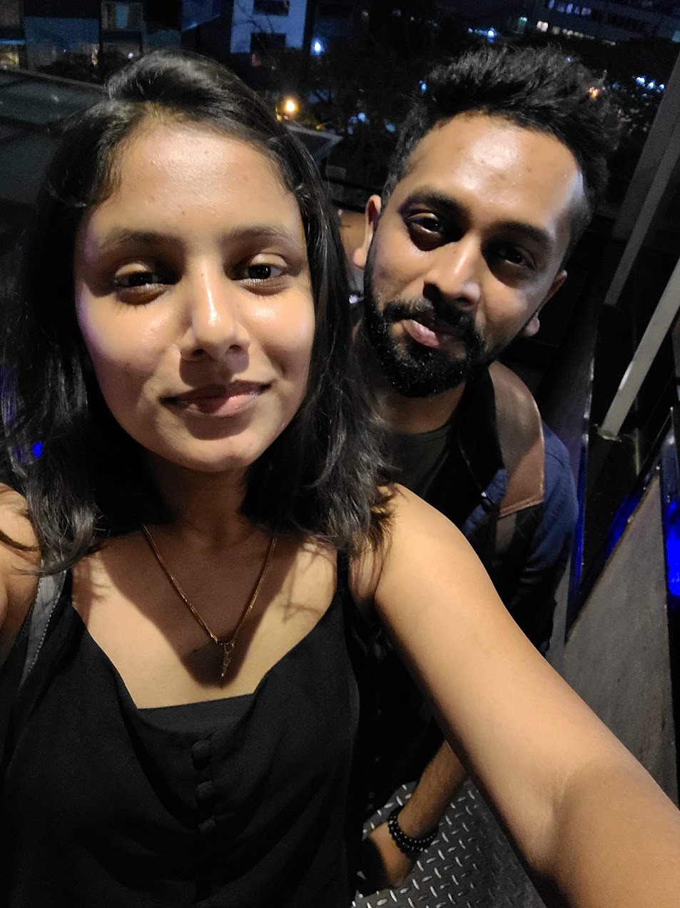 Our first date at a pub in Bengaluru, Karnataka, India.